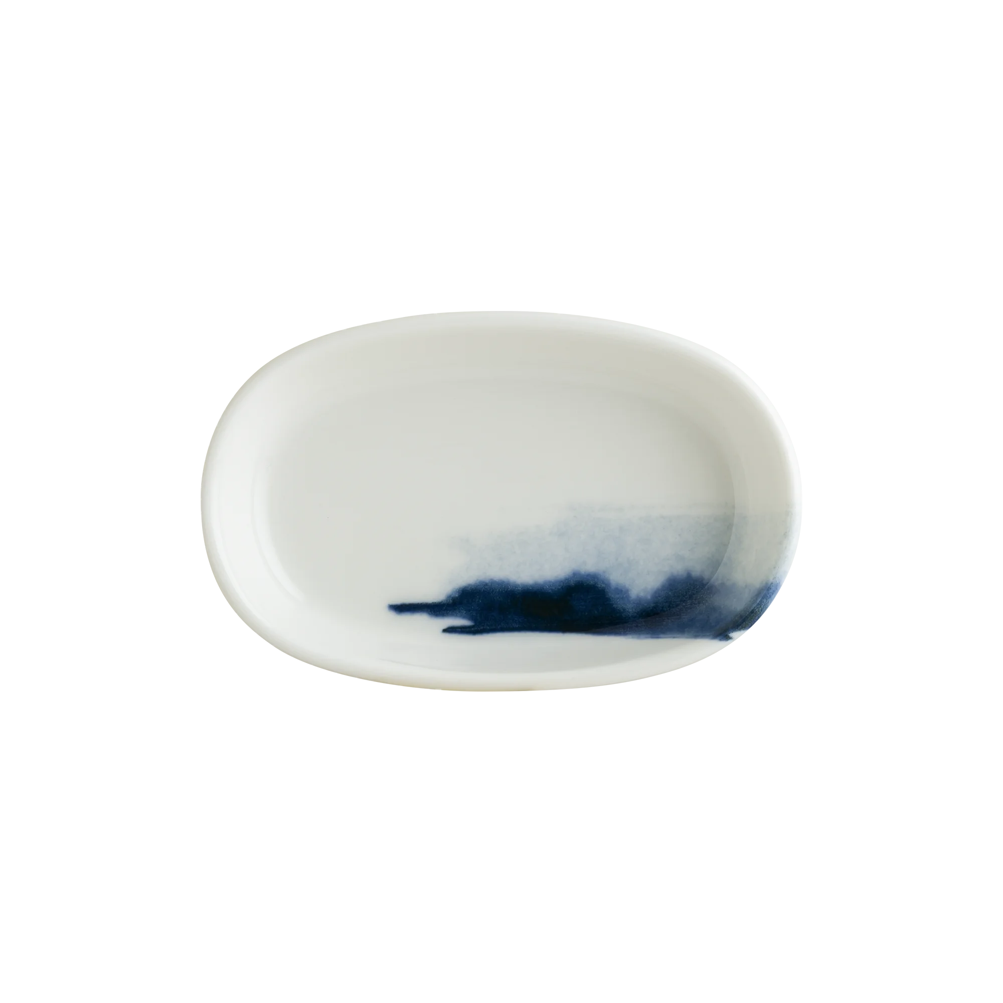 Blue Wave Hygge farfurie ovală