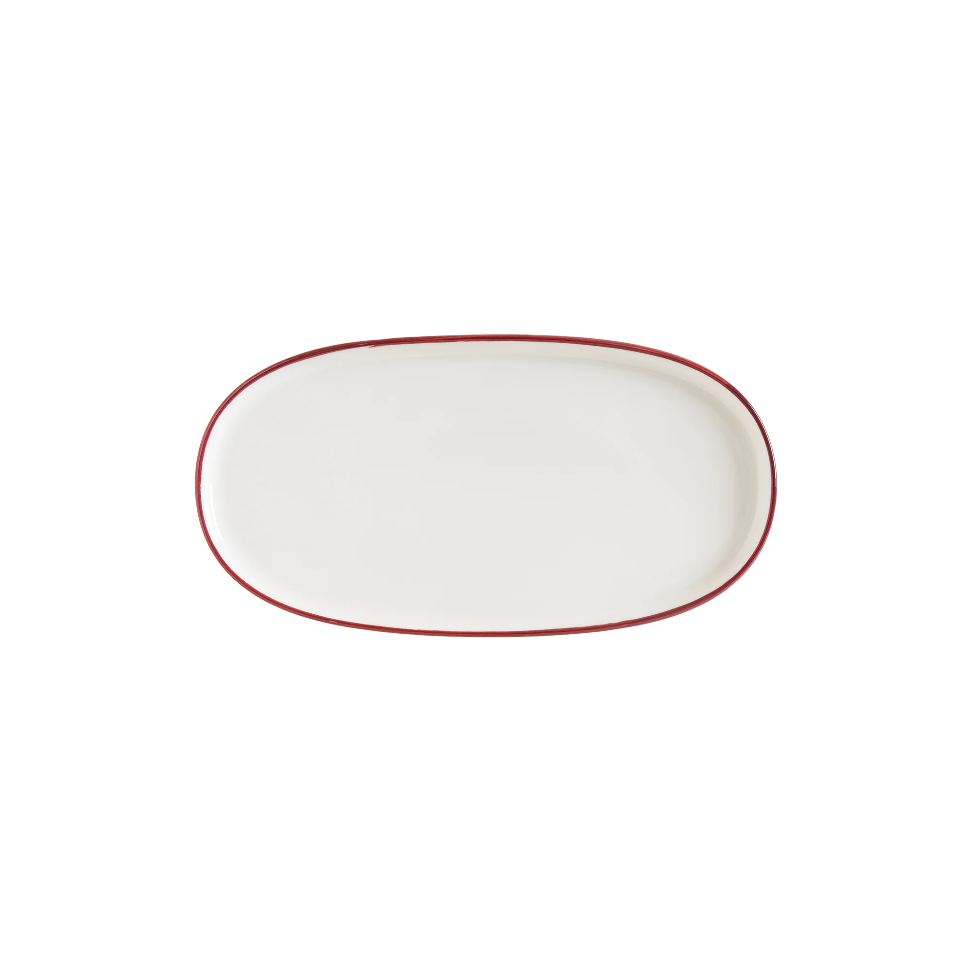 Linea Burgundy Hygge farfurie ovală — fotografia 4