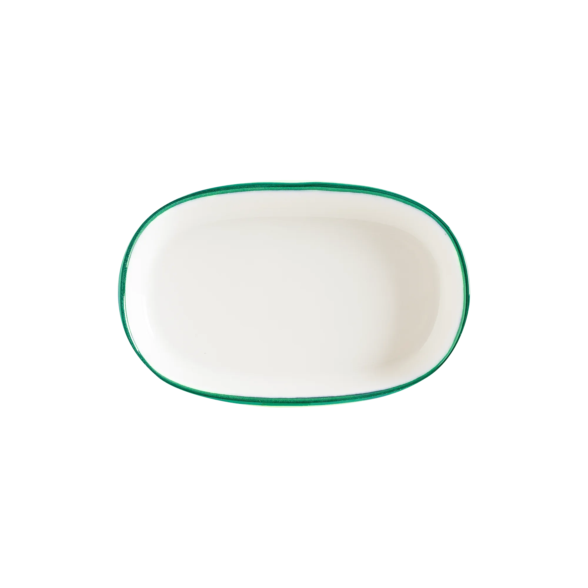 Linea Green farfurie ovală Hygge