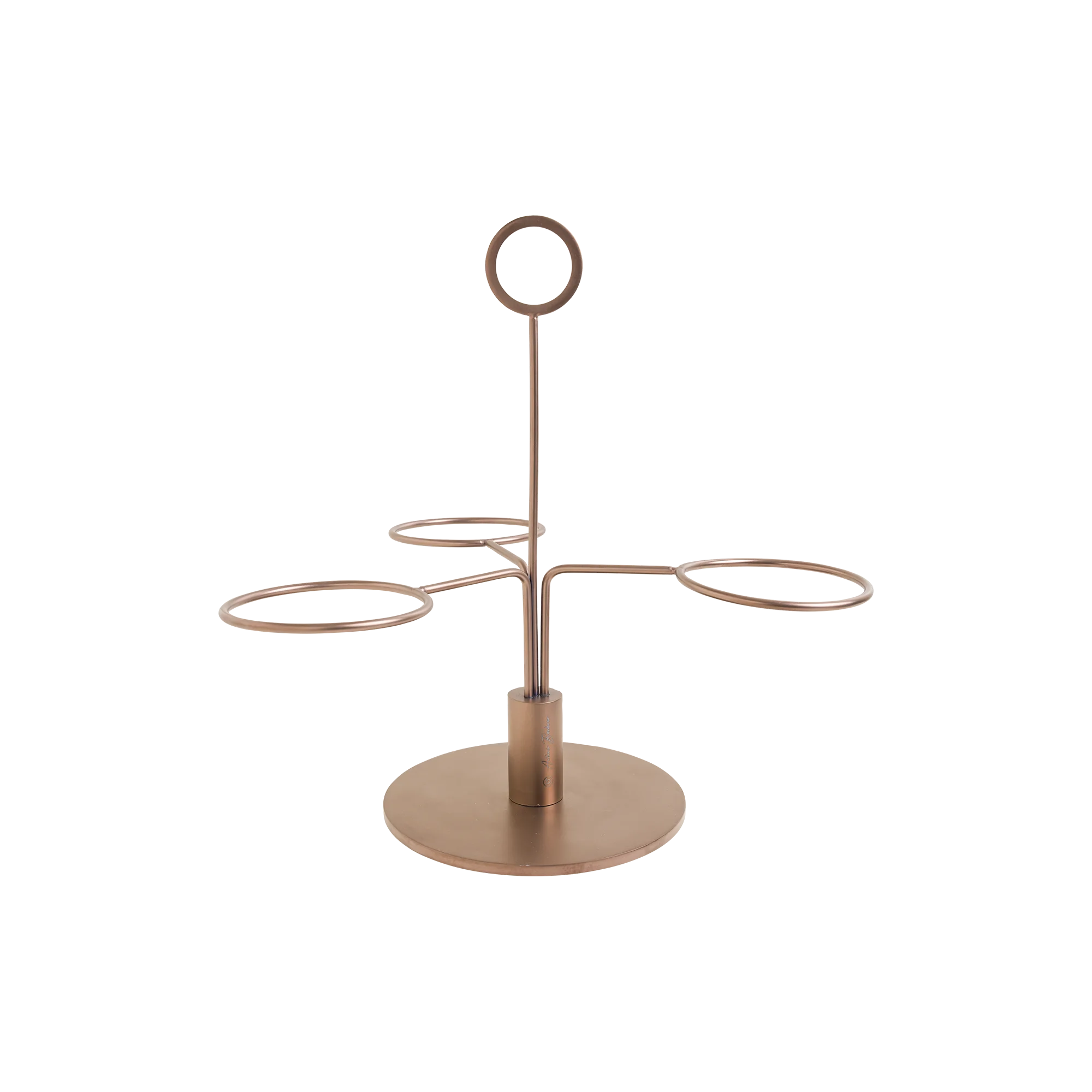 Clair Matte Bronz suport de servire cu
