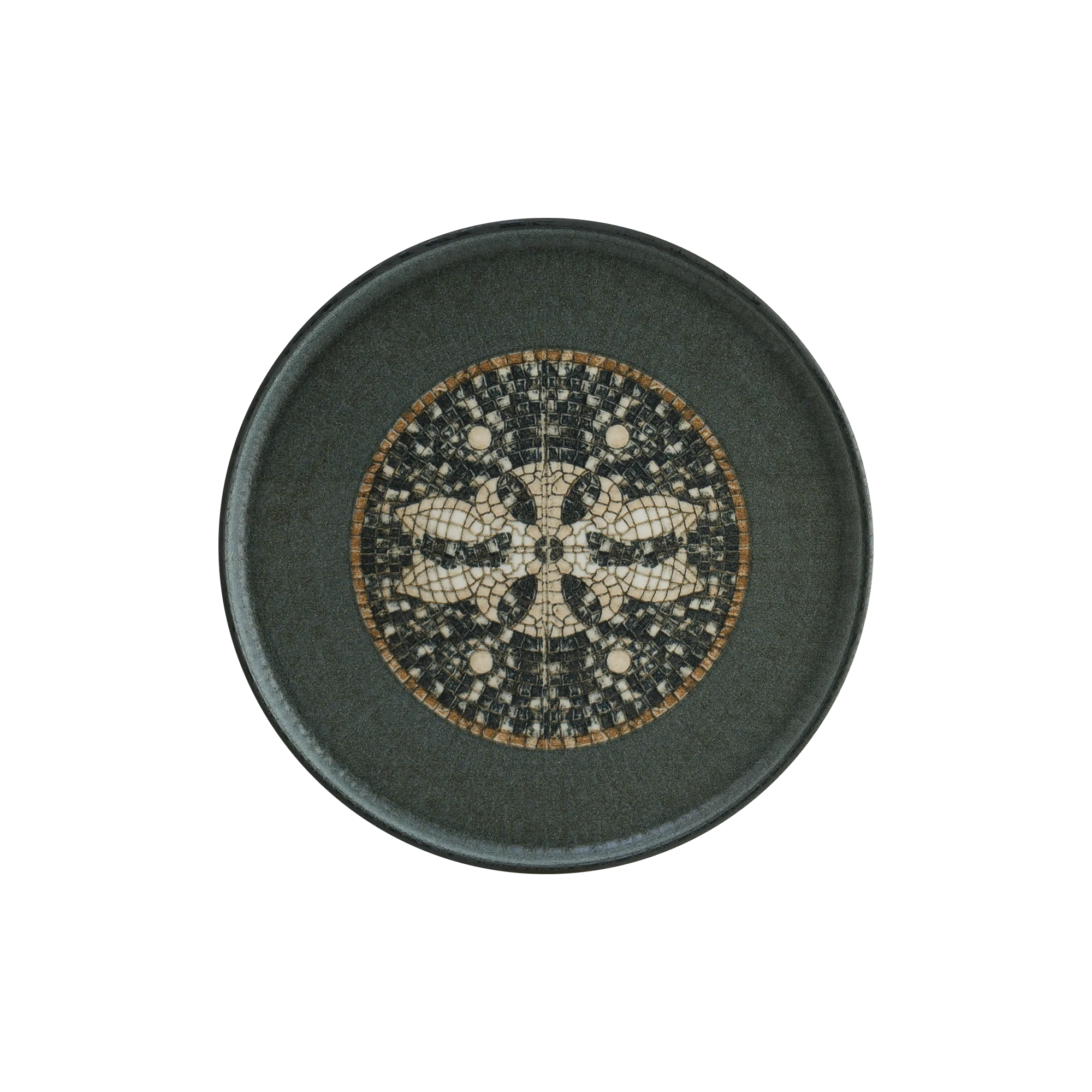 Mesopotamia Mosaic Anthracite Hygge farfurie întinsă — fotografia 3